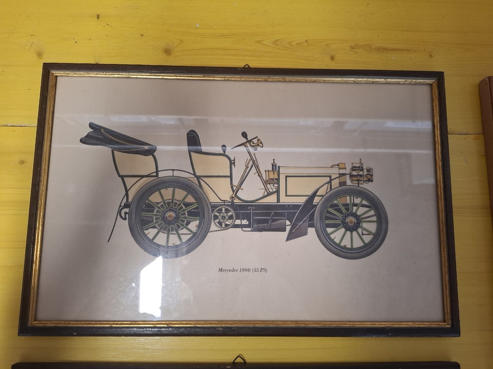 Dipinti: 4 gerahmte Bilder: 2 Oldtimer, Ikone, Dorfansicht – Usato da St.Gallen venduto da bpeter01 1