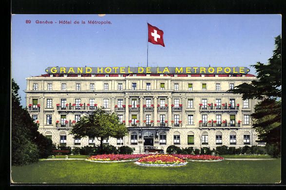 Ansichtskarten: AK Genève, Hotel de la Métropole – Gebraucht aus Berlin von bartko-reher
