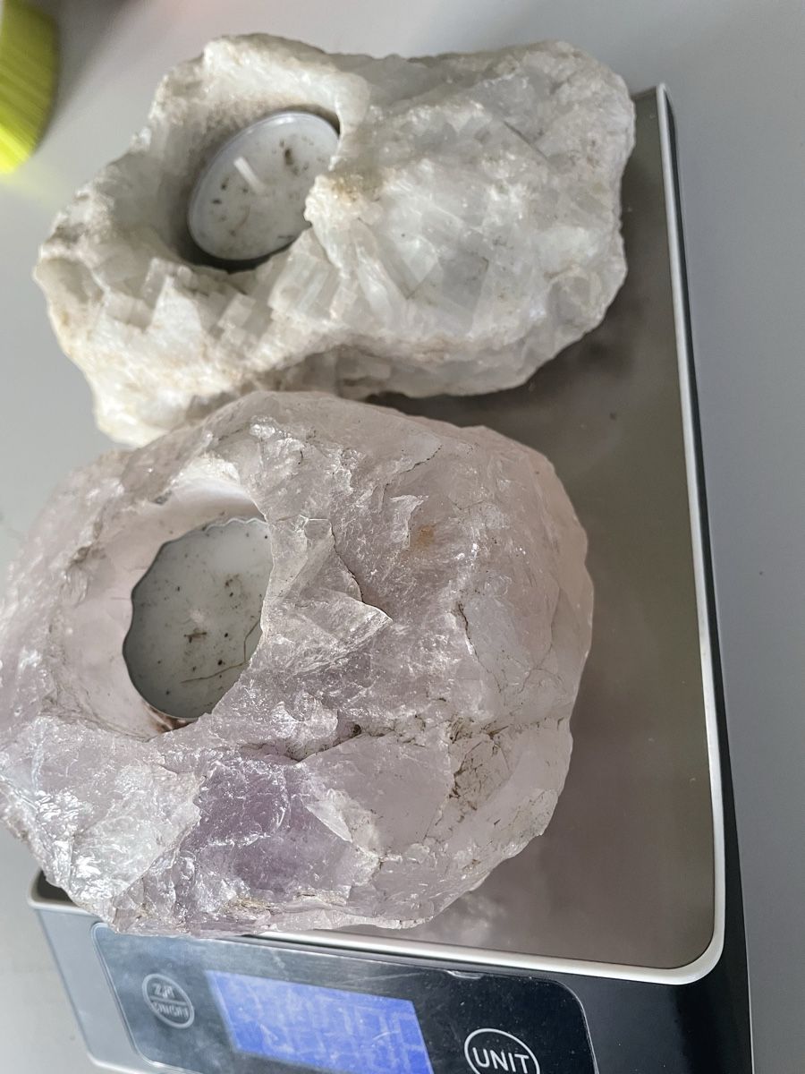 Pietre preziose: Amethyst und Quarz Teelichter – Usato da Mollis venduto da Romana1978 2