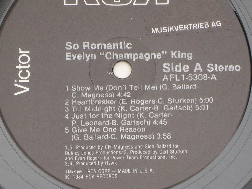 Schallplatten: LP - EVELYN CHAMPAGNE KING - SO ROMANTIC – Gebraucht aus Steckborn von Quo7 1