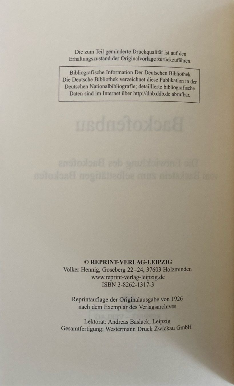 Libri: Mohs Karl, Backofenbau – Nuovo (secondo la descrizione) da Sarnen venduto da Livres 2