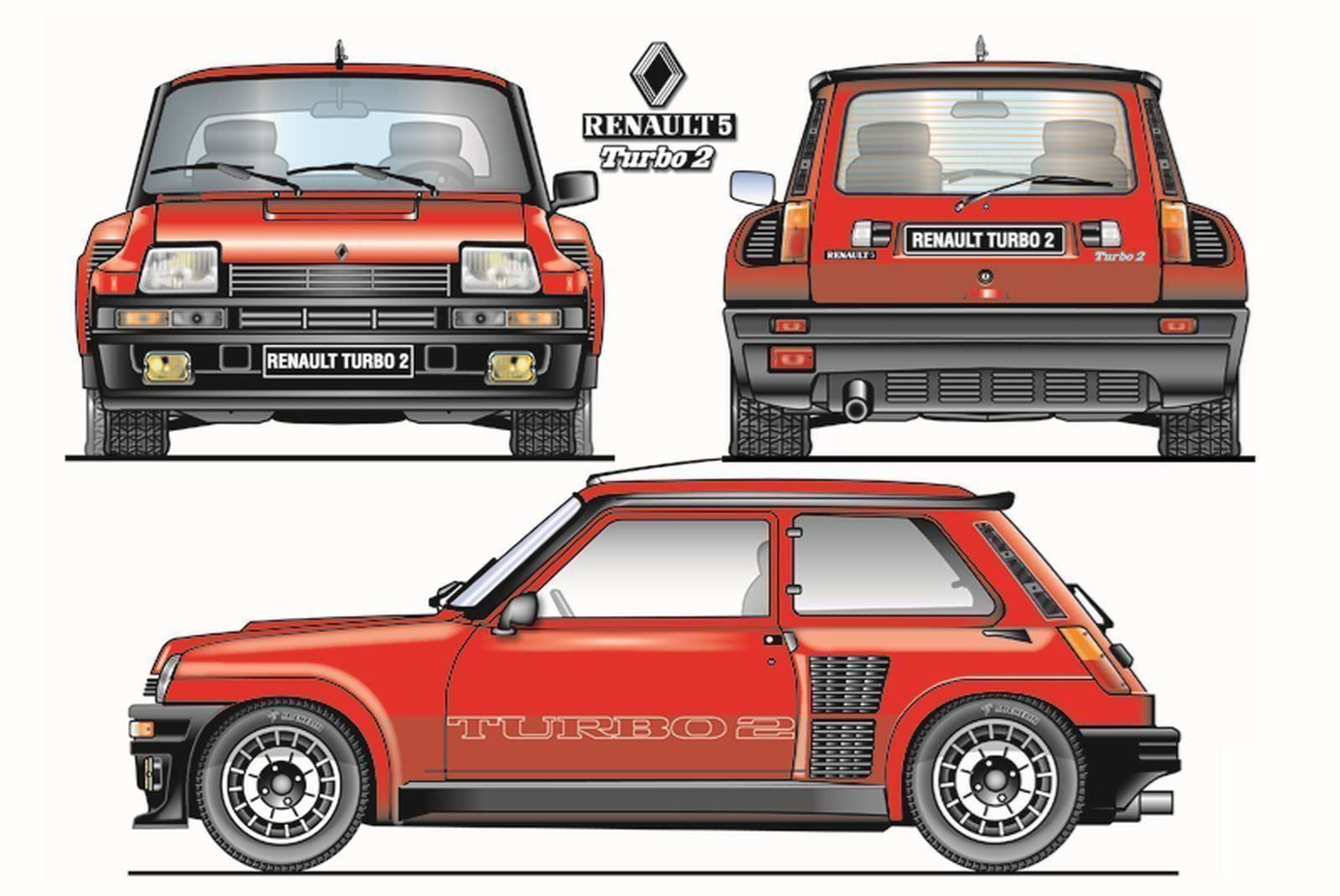 Insegne: Blechschild-RENAULT R5 TURBO 2 ROT – Nuovo e nell'imballaggio originale da Rupperswil venduto da big-one-sale