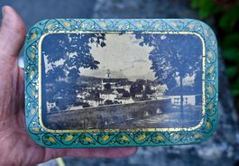 alte BLECHDOSE  Confiserie-Waren-Fabrik J.Suter & Cie. AARAU