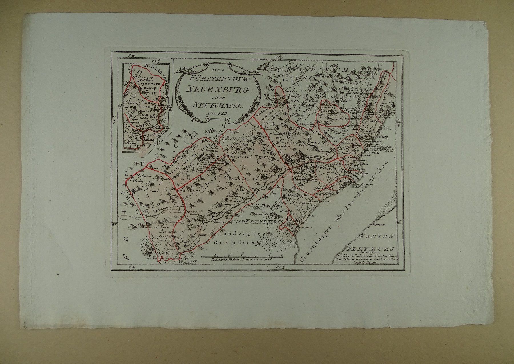 Gravures: NEUENBURG, NEUCHÂTEL, REILLY 1791 – D'occasion à Grüningen par Kartensammler 1