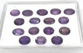 Lot 51.25 ct Améthystes Tailles diverses - CERTIF. 800.- Fr.