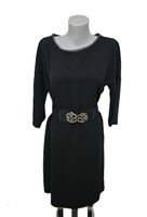 Schwarzes HALLHUBER Kleid Gr. 34 mit Kettendetails