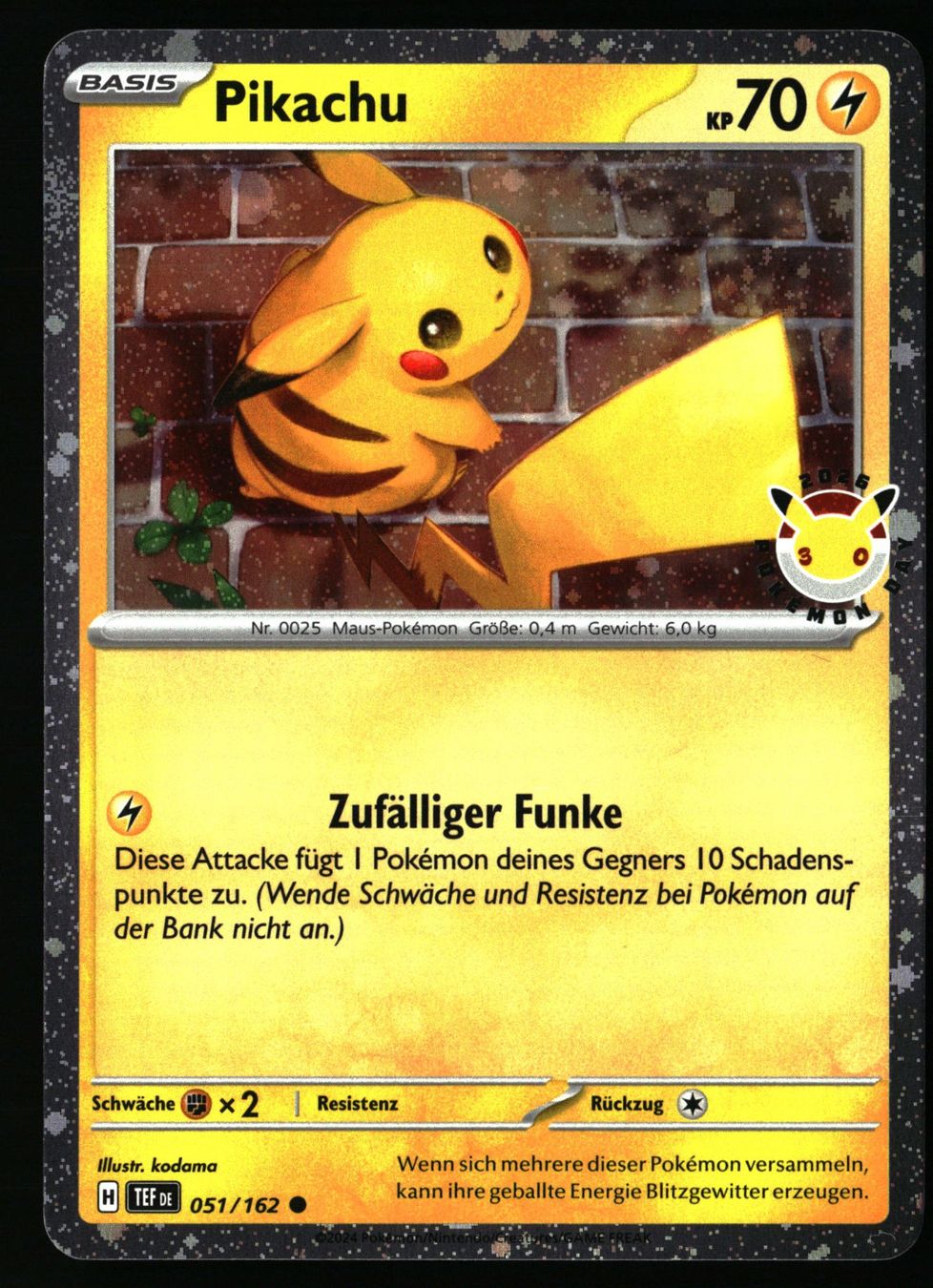 Pokémon Carte collezionabili: Pikachu TEF 051 Gewalten der Zeit – Usato da Feuerthalen venduto da Plazatoys
