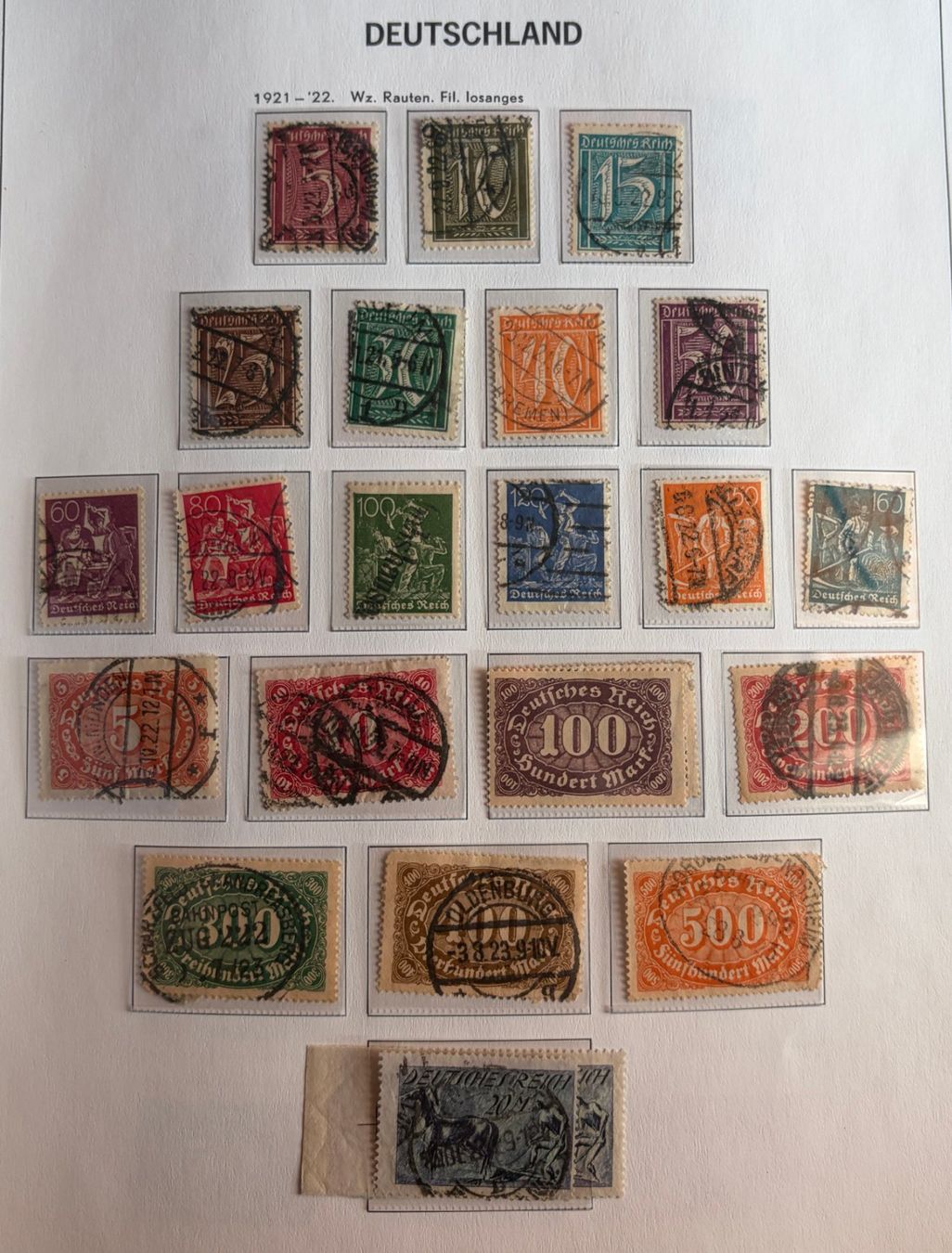 Alle Briefmarken: Briefmarken Deutsches Reich – Gebraucht aus Dotzigen von ser_8hp9