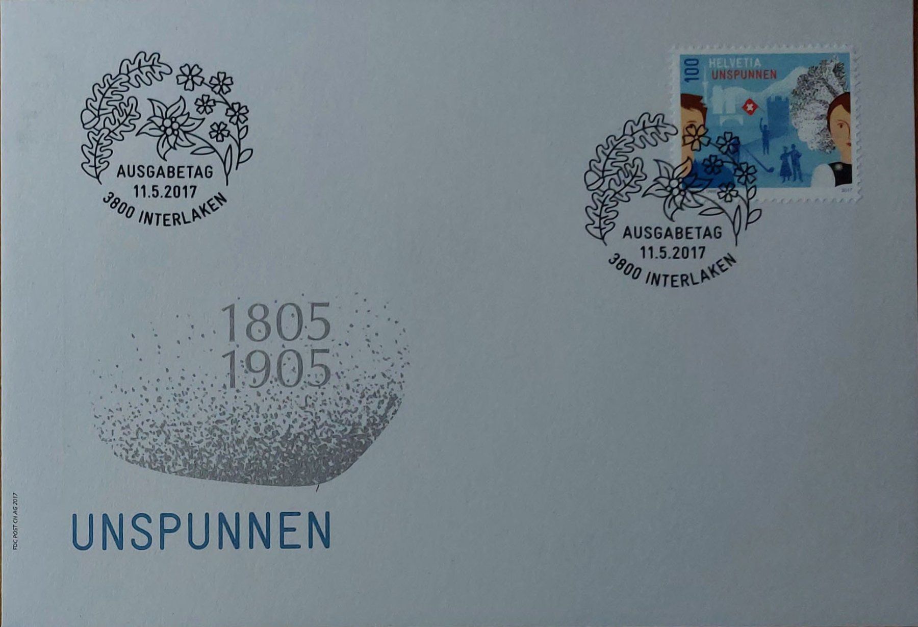 Tutti i francobolli: F1629 - FDC Unspunnen – Usato da Trélex venduto da Phil_Albert