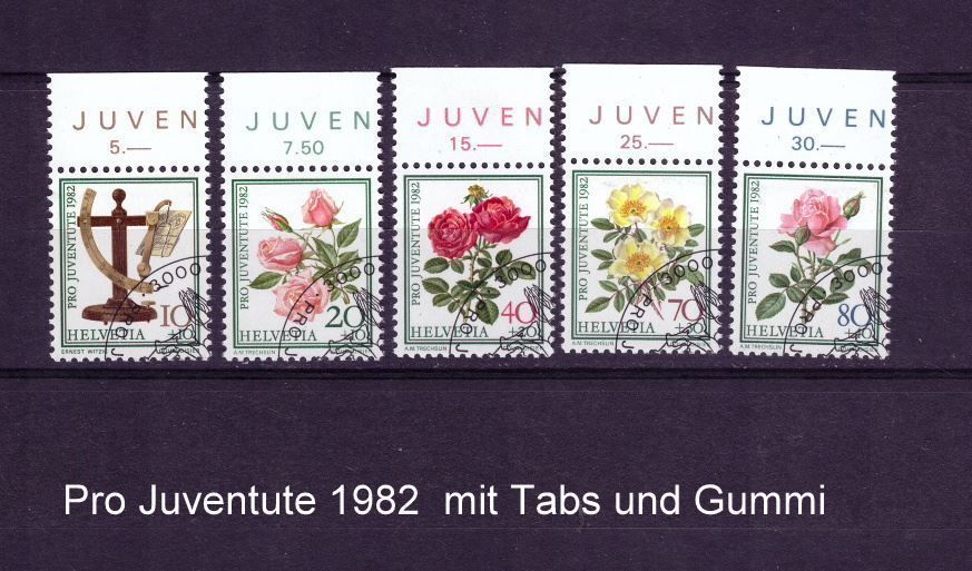 Tous les timbres: 1982 PJ.Marken ET.Stempel +JUVEN Tabs – Neuf (Voir description) à Bützberg par Die.6.a 1