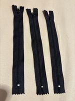 3 Reissverschlüsse schwarz Kunststoff Neu