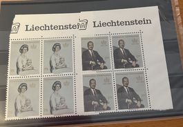 LIECHTENSTEIN Viererblock 1966 Fürst und Fürstin
