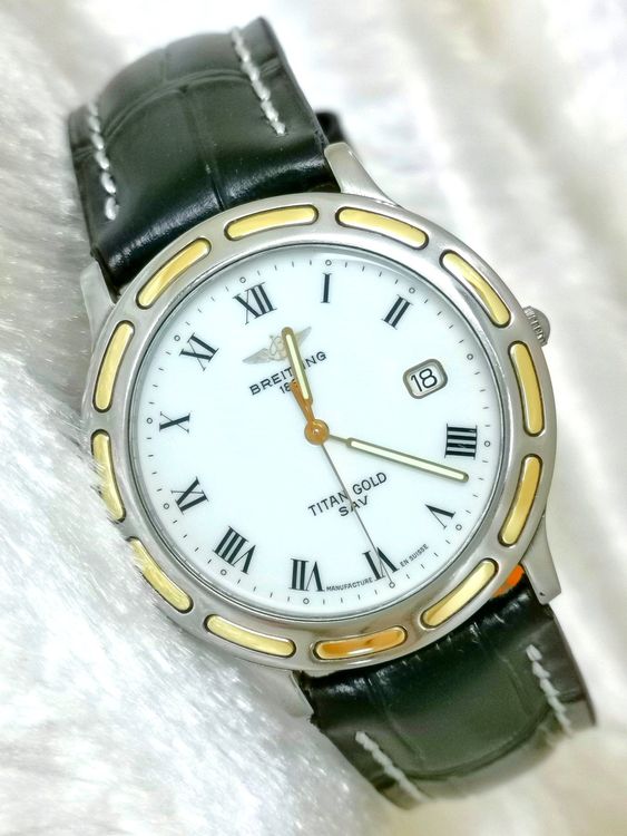 Breitling Titan Armbanduhr 18K 750 Gold neuwertig (Neu
