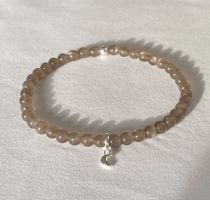 Edelstein Armband Mondstein mit Silber auf Mass