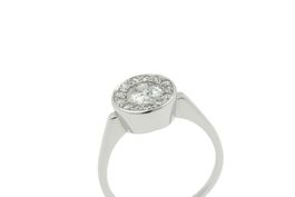 Vintage Brillant Ring mit ca. 0.8ct in 18K Weissgold *S381