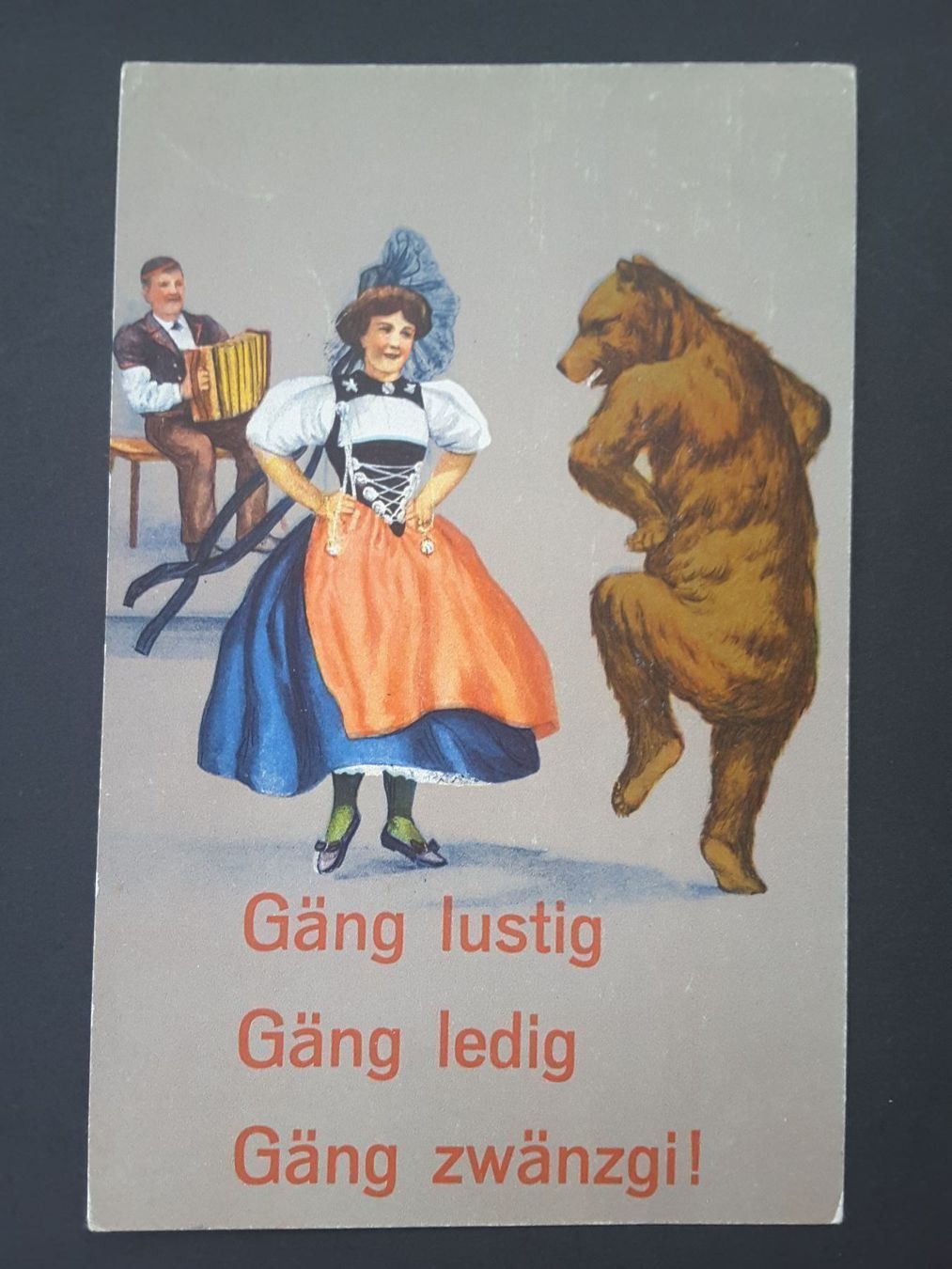 Ansichtskarten: AK BE , Bären , Tracht , 1950 – Gebraucht aus Reichenburg von Pipo-67