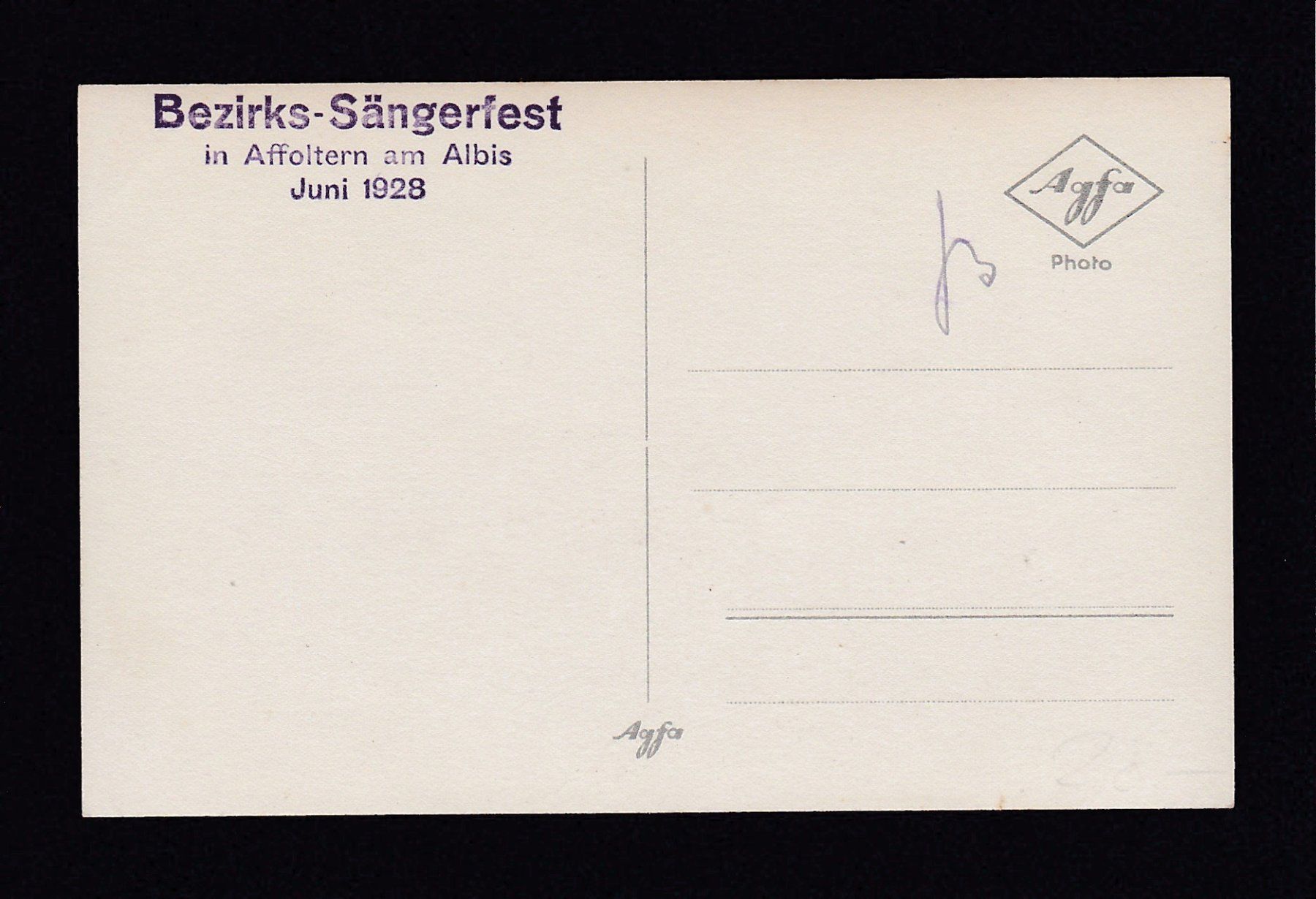 Cartoline postali: Fotokarte AFFOLTERN a.A. Sängerfest 1928, Auto, Oldtimer – Usato da Reiden venduto da cinfis 1