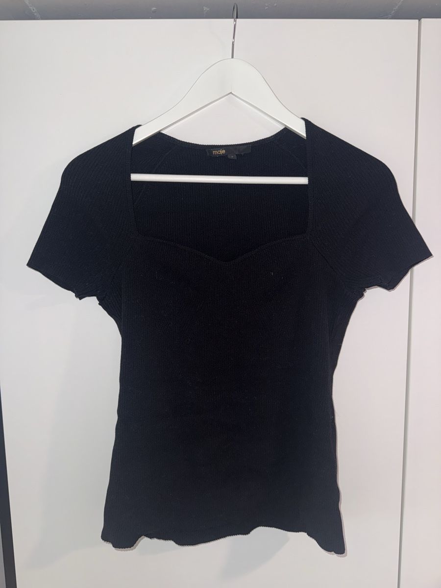 Maje Tops: Maje black ripped Shirt – Gebraucht aus Bottmingen von Itsclaire 5