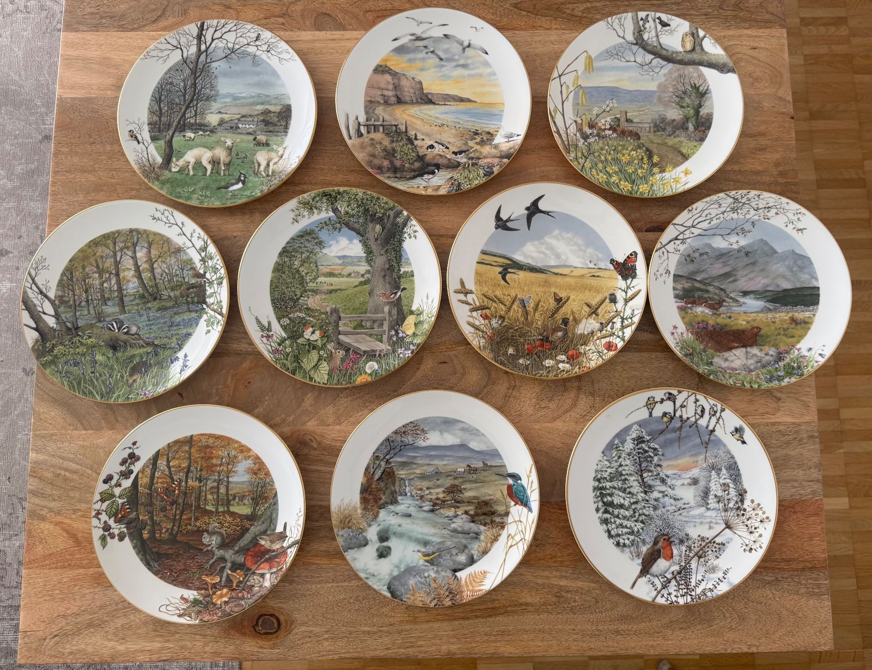 Franklin Porcelain Piatti: Peter Barrett Sammelteller Set 10 Stk Royal Worcester – Usato da Zürich venduto da any_cyh9