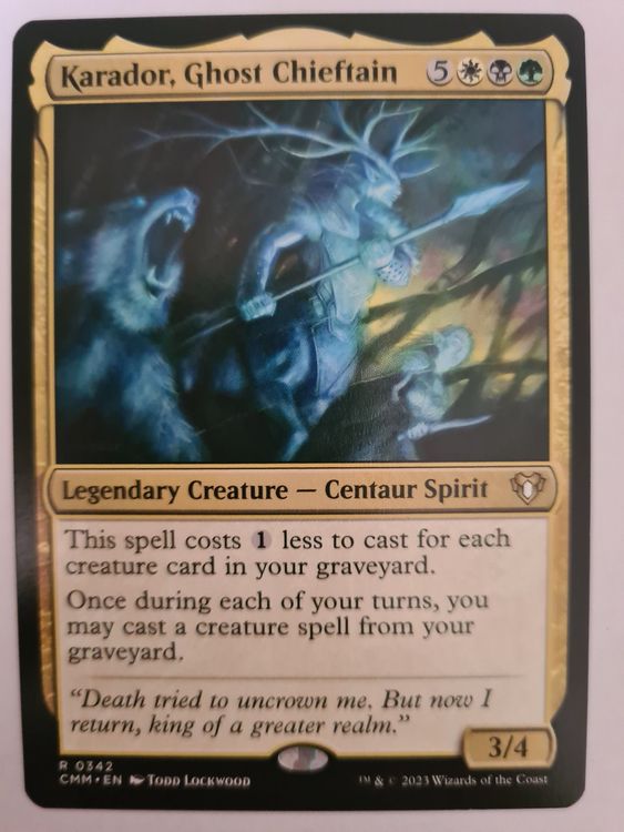 MTG KARADOR, GHOST CHIEFTAIN EXC - KARADOR, CAPITANO FANTASMA 342 - CMM - MAGIC