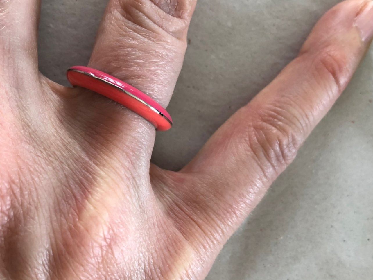 Esprit Anelli: Bague Esprit bicolore orange/rose – Nuovo e nell'imballaggio originale da Le Crêt-p-Semsales venduto da staglione69 1