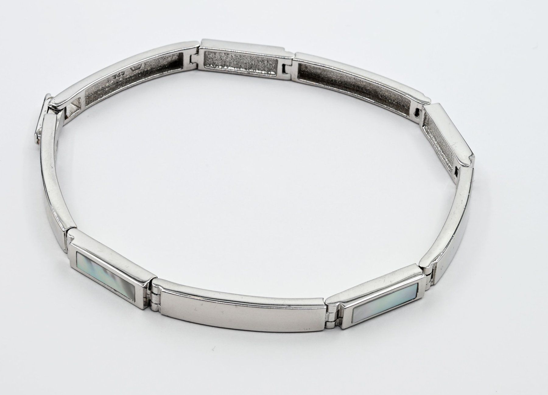Bracciali & Braccialetti: Silber Armband 925 mit Perlmutteinlagen – Nuovo e nell'imballaggio originale da Dürnten venduto da puumies 2