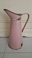 Grosse emailliert Kanne rosa antik shabby
