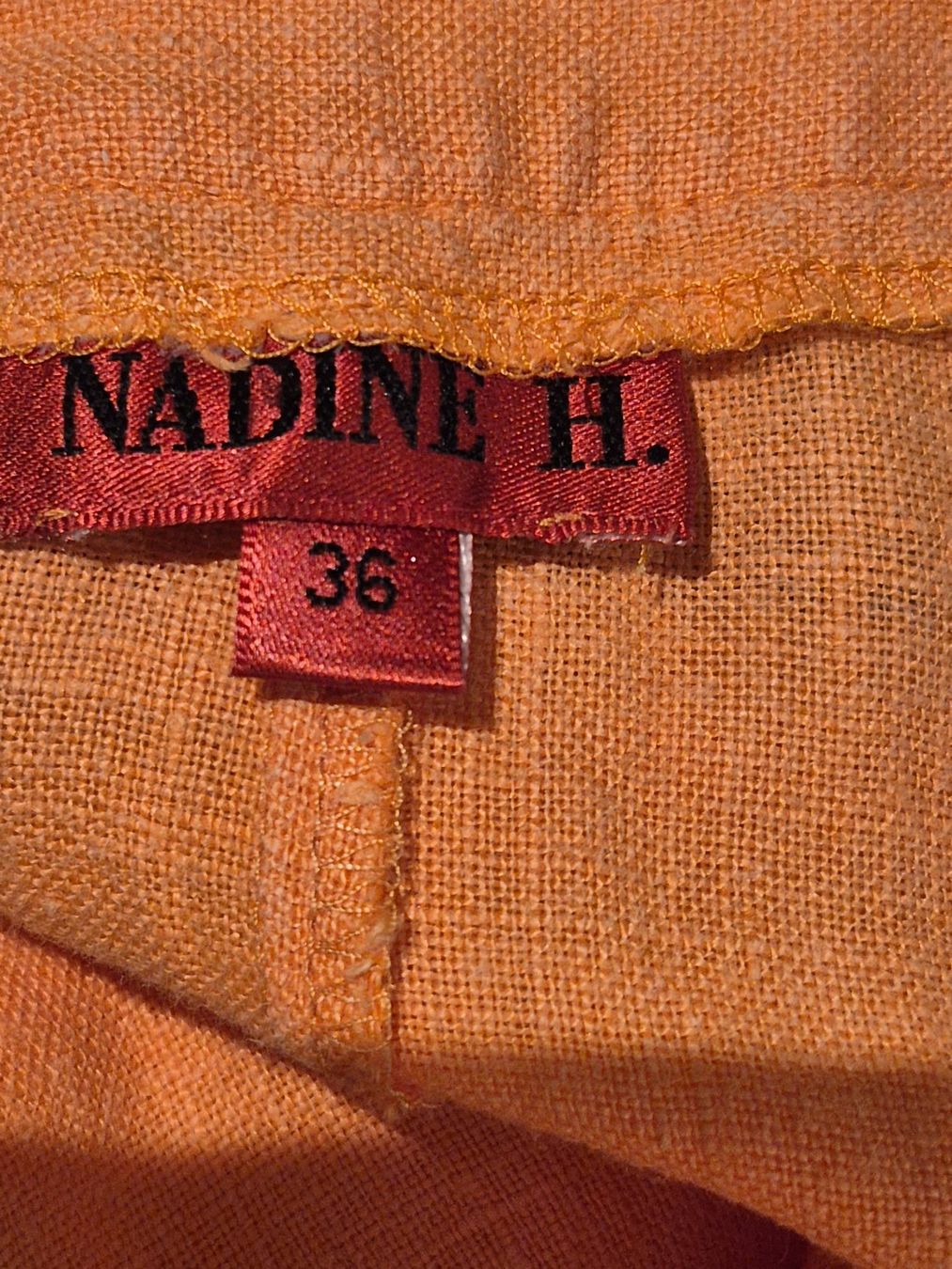 Pantaloni: Leinenhose orange Grösse 36 NADINE H. – Usato da Zürich venduto da Roberto040 4