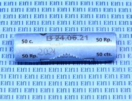 CHF___0.50 2021 Originalrolle mit 50 x 50 Rappen 2021
