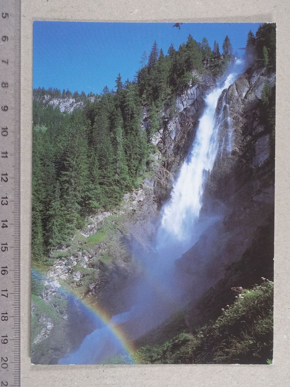 Ansichtskarten: Lenk, Iffigfall, 1996, Wasserfall, Regenbogen – Gebraucht aus Lenzburg von fh1