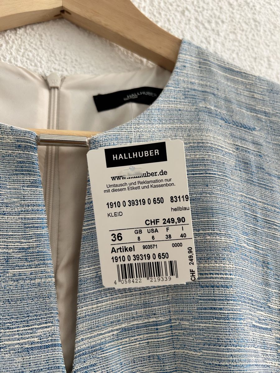 Hallhuber Kleider: Sommerkleid Hallhuber Gr. 36 hellblau elegant luftig – Neu (gemäss Beschreibung) aus Trin von kreadiva 2