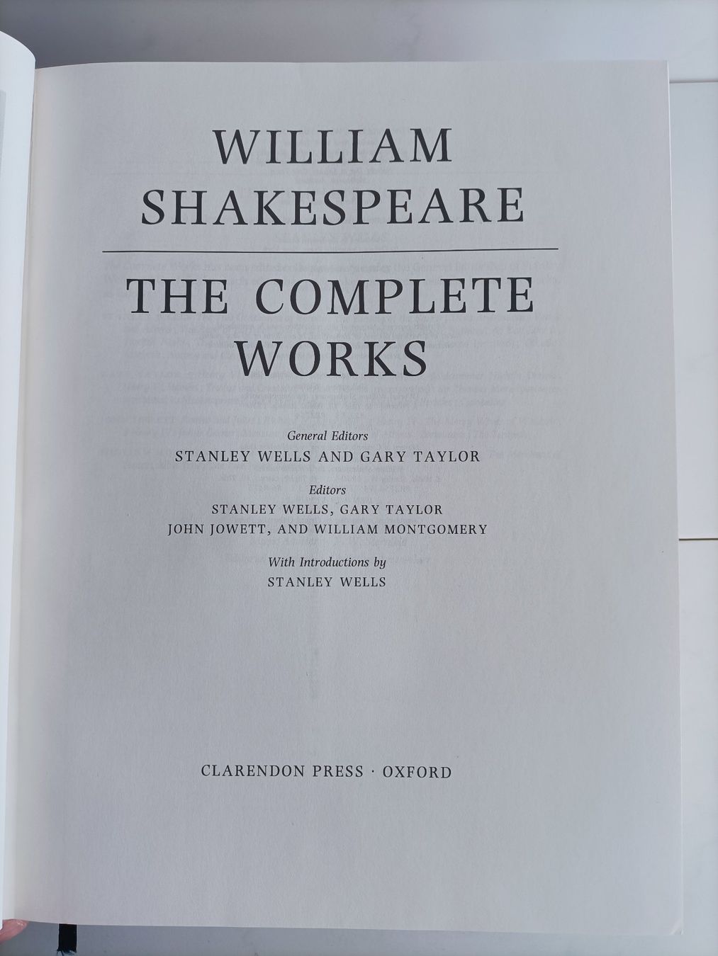 Libri: William Shakespeare - The complete works / Stanley Wells - G – Usato da crans montana venduto da AB3963 1