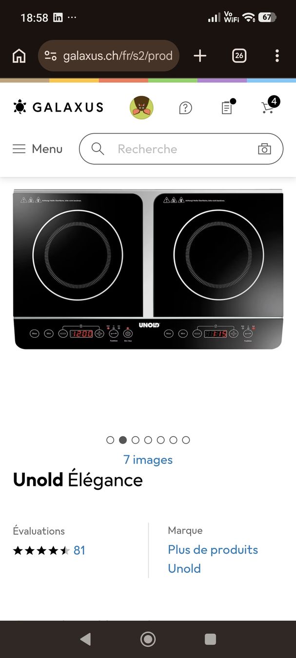 Appareils de cuisine: Unold Élégance double induction hob – Neuf (Voir description) à Dübendorf par naj_szp5 1