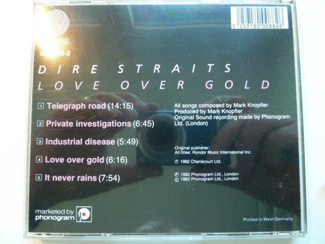 CD: Dire Straits - Love over gold – Usato da Au ZH venduto da sikoku 2