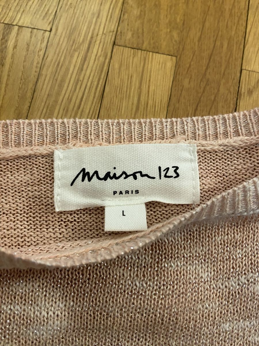Maglioni & Felpe: Pull coton rose clair et blanc lamé Maison 123 taille L – Nuovo (secondo la descrizione) da Veyrier venduto da Leilazizou 3