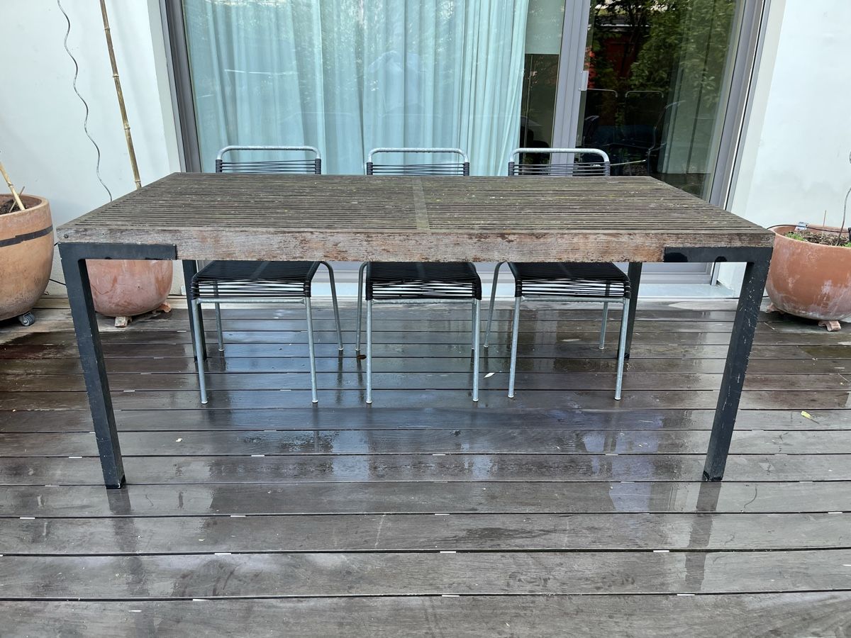 Tavoli: Gartentisch Teak/Metall 180x90 – Usato da Kilchberg ZH venduto da Iuj4 1