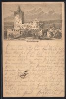 Vorläufer-Lithographie Rudelsburg, 1887