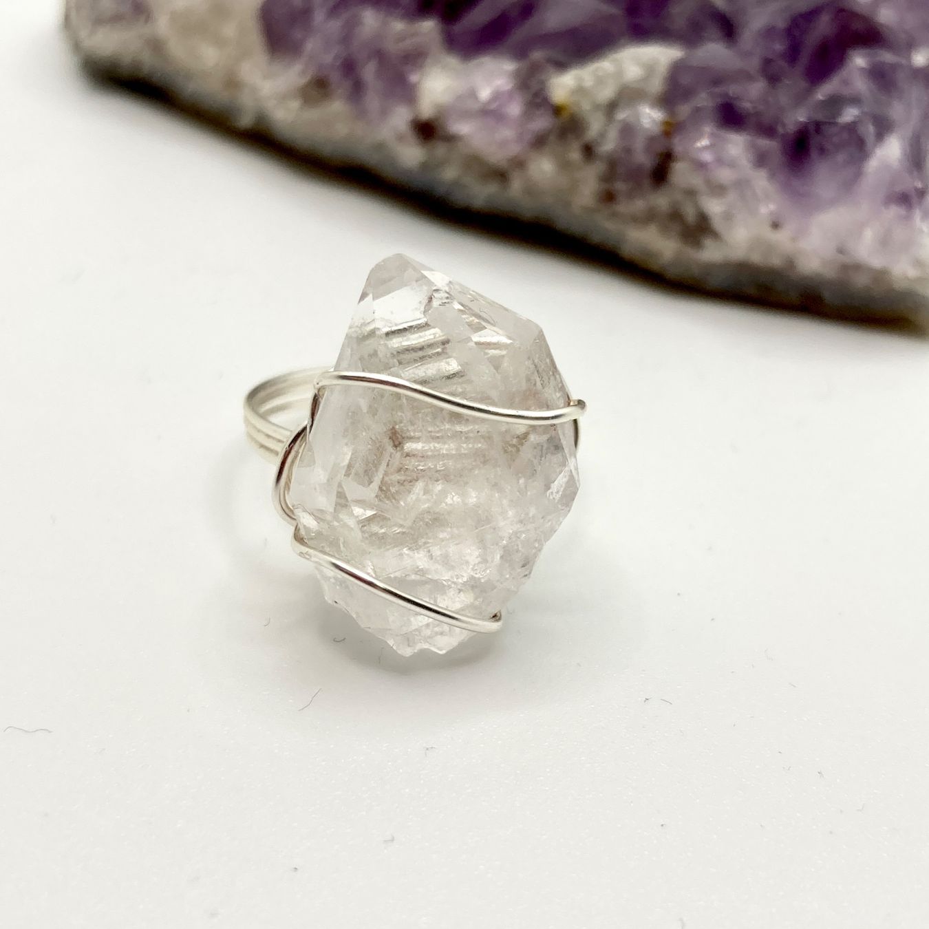 Ringe: Handgefertigter “wire wrapped” Ring mit Rohquarz – Neu (gemäss Beschreibung) aus Solothurn von Kiki_Di 3