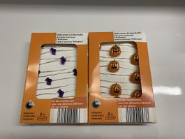 2x Halloween LED pumpkin and bat Lights, 190cm, N