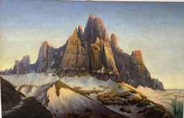 Balz Stäger 1861-1937 Gemälde Gross Spannort Berg 1896 Uri