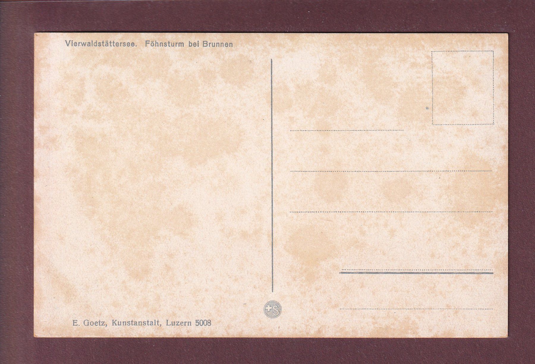 Cartoline postali: Föhnsturm bei BRUNNEN – Usato da Pully venduto da nicecards 1