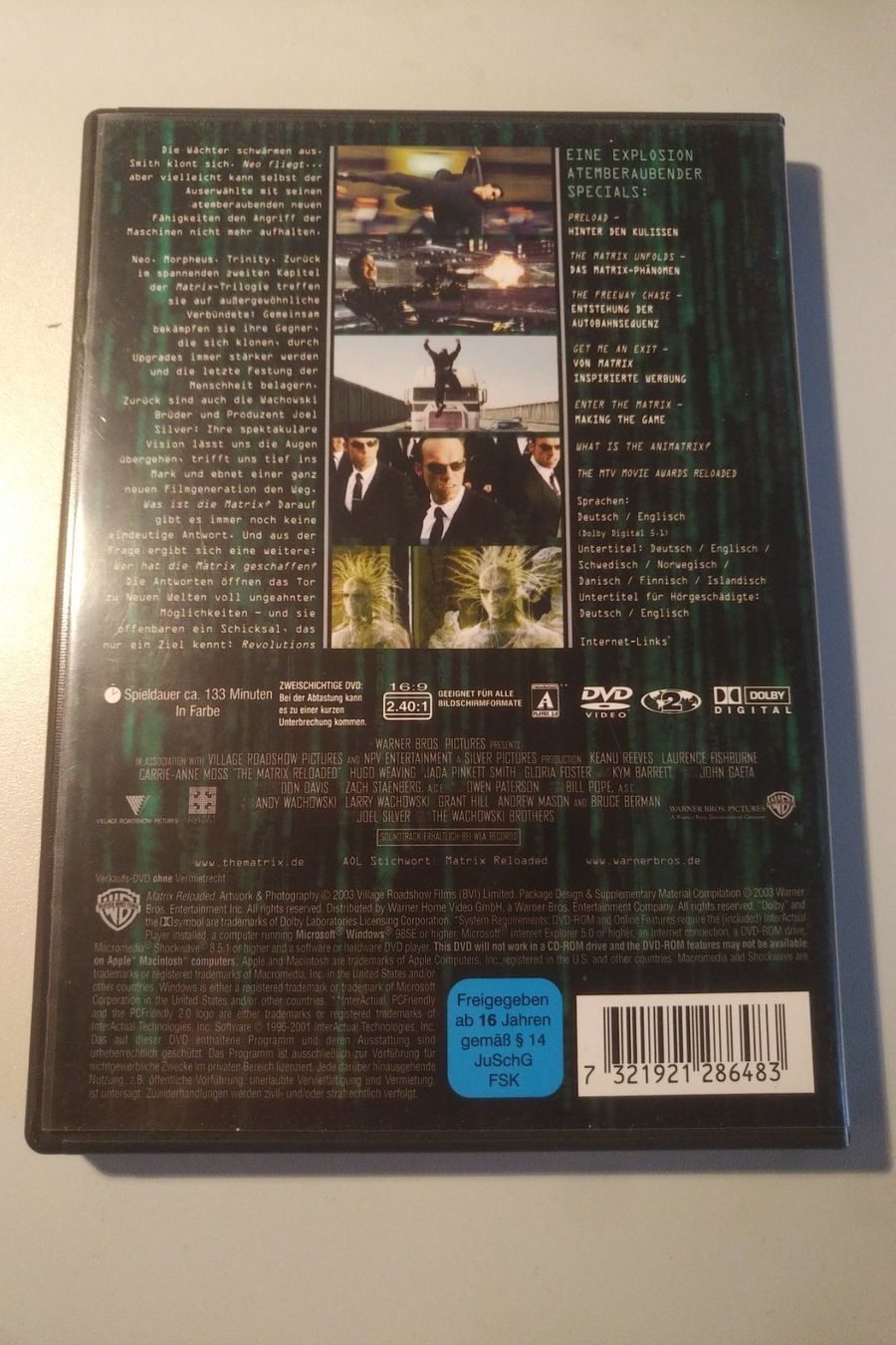 Alle DVDs: DVD - Matrix Reloaded - Versand A-Post nur CHF 2.50! – Gebraucht aus Siblingen von the_92m7 1