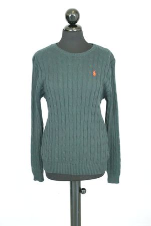 Polo Ralph Lauren Men’s Teal Green Cable-Knit Sweater – M