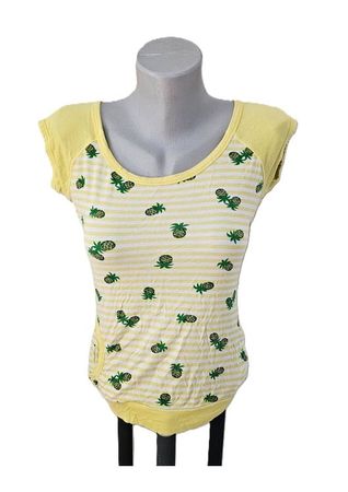 cooles Top mit Streifen und Ananas sowie Täschli ca. Gr. S