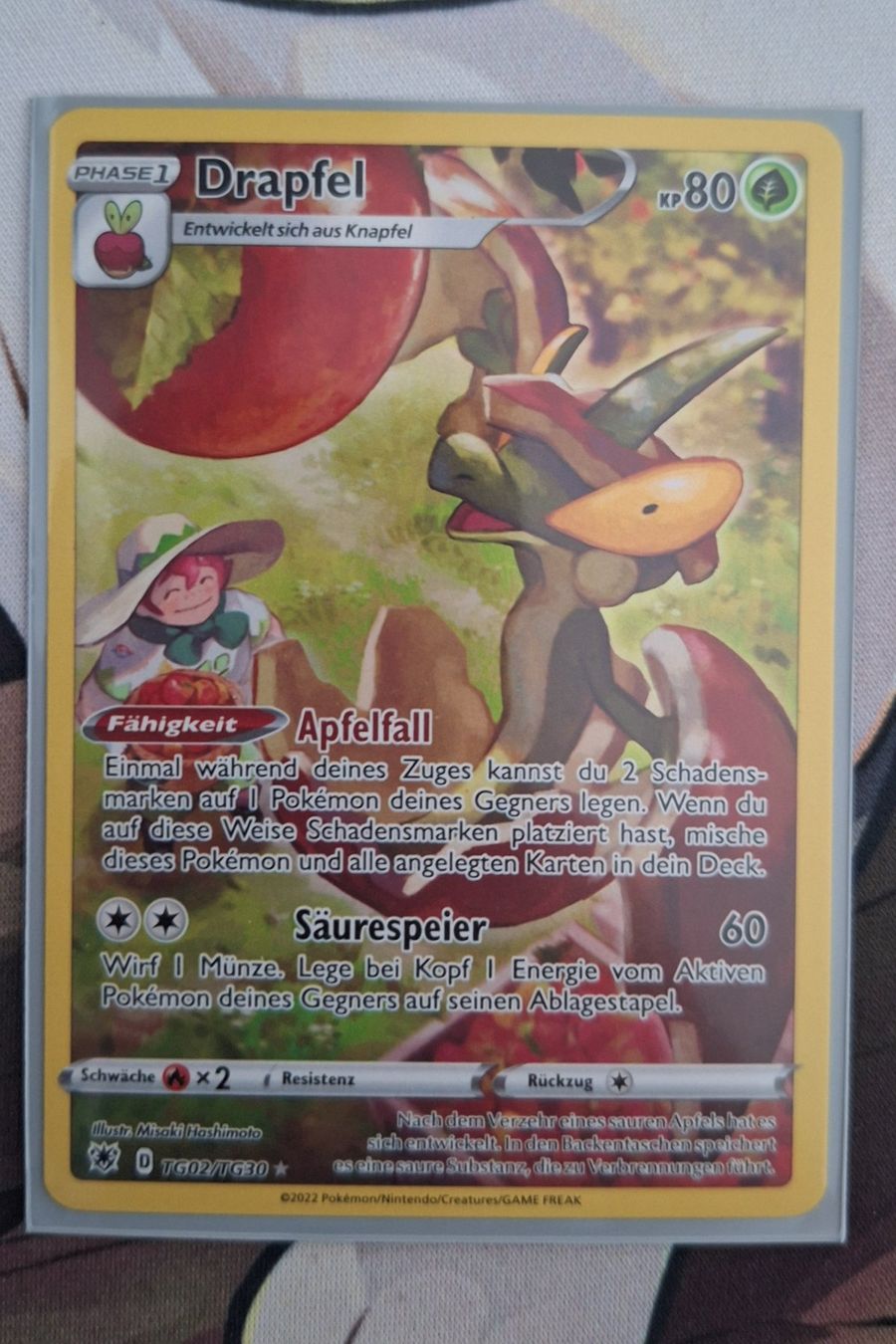 Pokémon Carte collezionabili: Drapfel (ASR TG02) Astralglanz - Flapple DE – Usato da Naters venduto da poketrade11