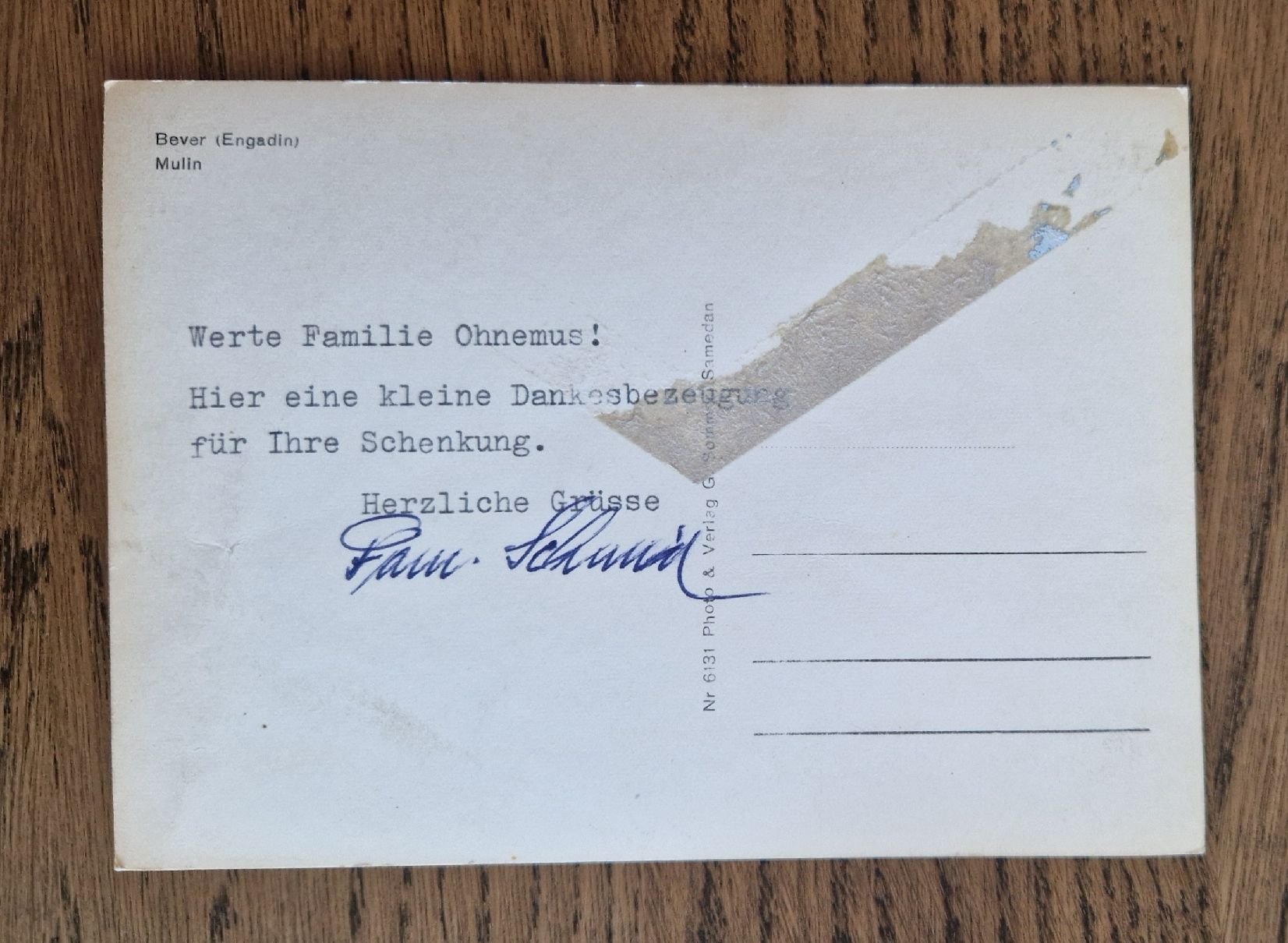 Cartoline postali: Bever – Usato da Ebikon venduto da Donar50 1