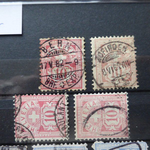 Tutti i francobolli: div. ZIFFERMARKEN / weisses Papier /  Kat. Fr. 2500.- – Usato da Egliswil venduto da Trens01 2