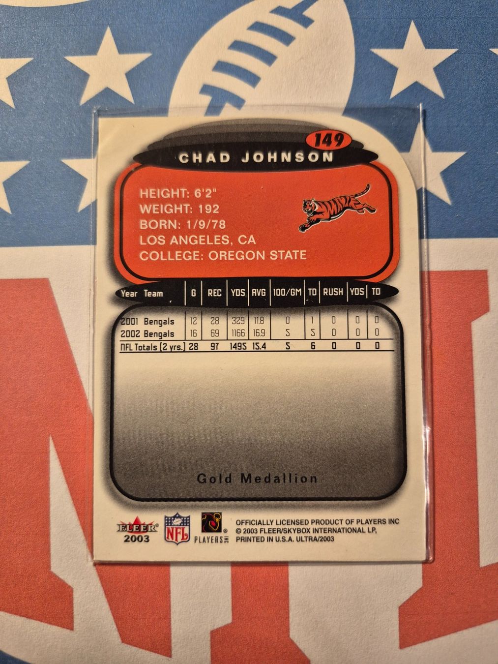 NFL Sammelbilder & Trading cards: NFL Chad Johnson Cincinnati Bengals – Gebraucht aus Treiten von Sauber73 1
