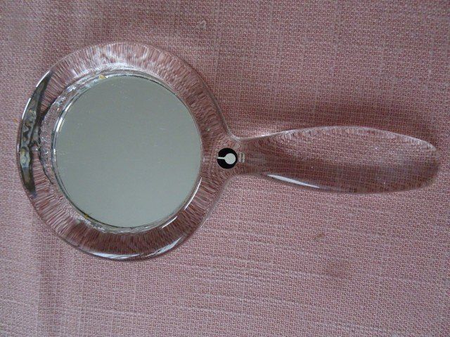 Bicchieri: Handspiegel rund mit Griff, Glas massiv – Nuovo (secondo la descrizione) da Berikon venduto da Akronym55 2