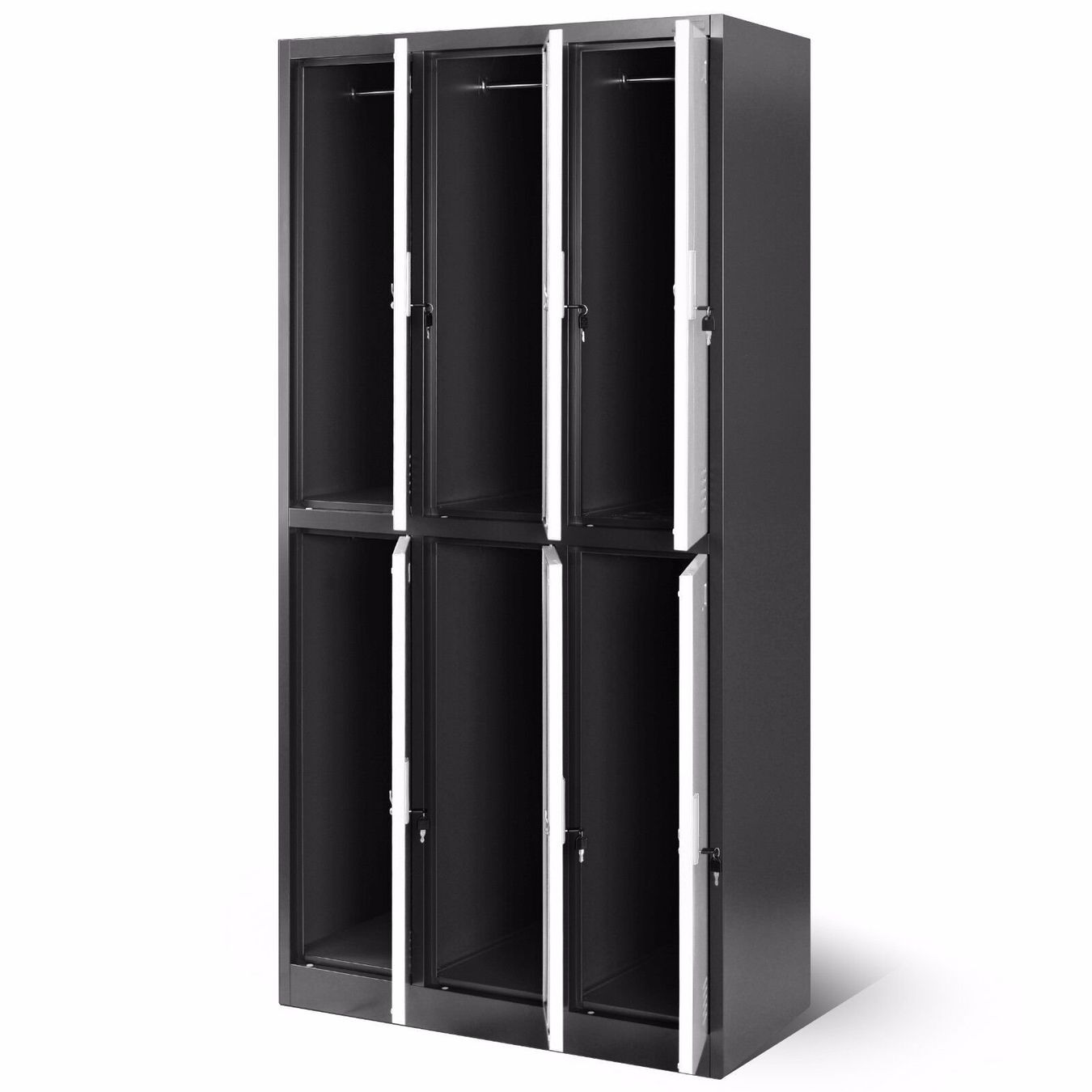 Schränke: Schliessfachschrank 6 Fächer - Anthrazit/Weiss – Neu und originalverpackt aus Wallenwil von toesstal-vertrieb 6
